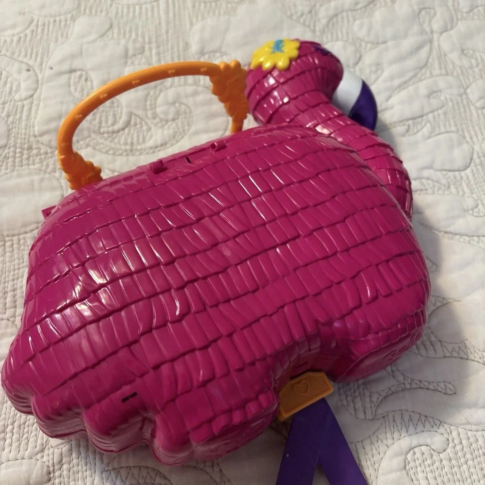 Poly Pocket 2021‎ Pink Flamingo Case/Purse Handles Missing Wing Incomplete Set